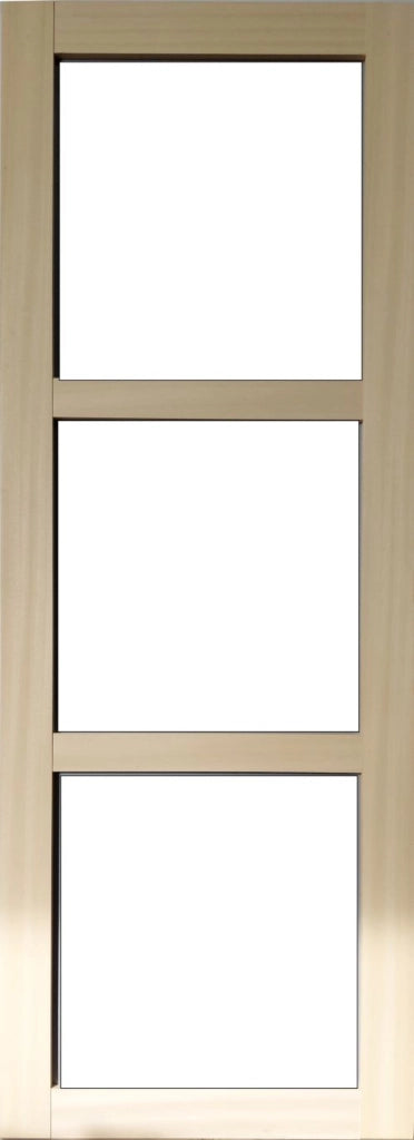 Porta scorrevole in legno Ayous Vetro trasparente H204 x L73 + Rulliera e 2 Gusci senza maniglia