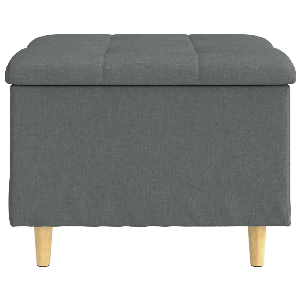 Pouf contenitore Grigio scuro 60 x 60 x 45 cm Tessuto