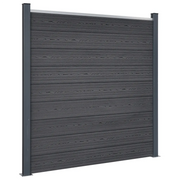 Set Pannello di Recinzione Grigio 526x186 cm in WPC 3211829