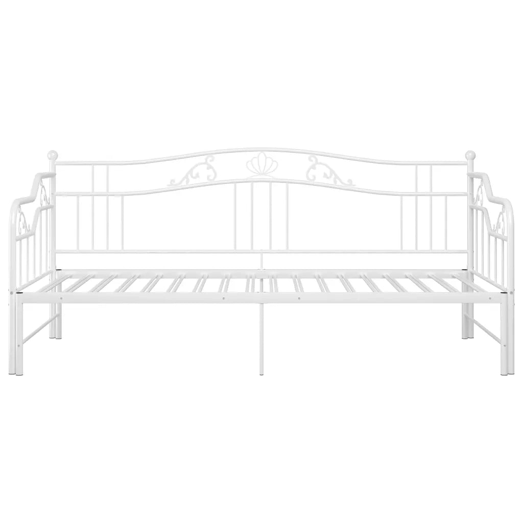 Telaio Divano Letto Estraibile Bianco in Metallo 90x200 cm 324765
