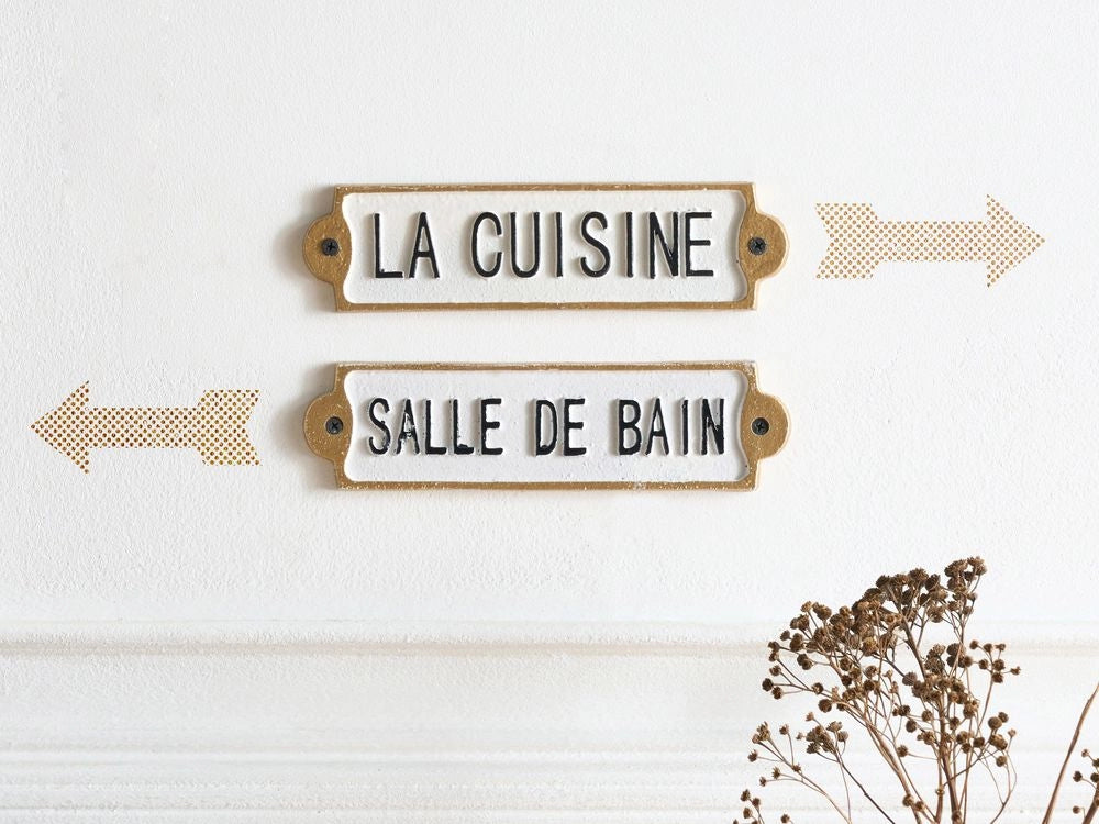 Set di 2 decorazioni da parete in ferro bianco appese a parete, pezzo metallico in stile glamour