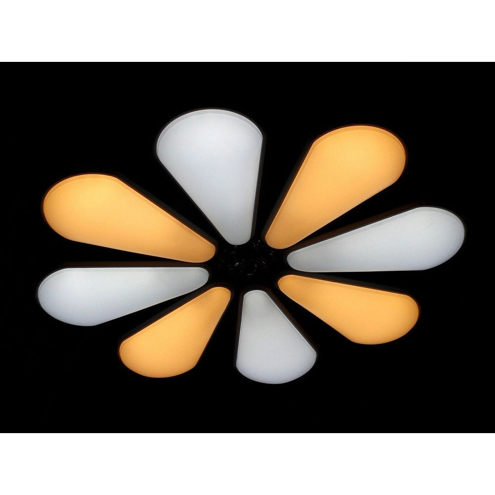 Trade Shop - Lampadario A Forma Di Fiore Moderno 80 Watt Doppia Illuminazione Plafoniera C10 -