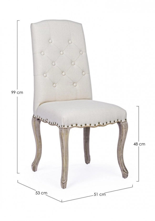 Set 2 Sedie 51x53x99h cm Diva Naturale