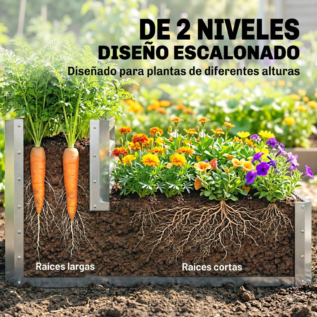 Fioriera Giardino Aperta in Acciaio Galvanizzato ¨C zephmum ¨C 120x101x58 cm Argento
