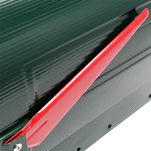 Cassetta postale americana con palo di supporto, in acciaio zincato, verde, montaggio a terra