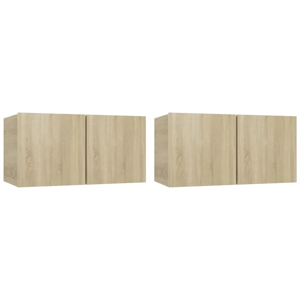 Mobili Porta TV Pensili 2pz Rovere Sonoma 60x30x30 cm 804518