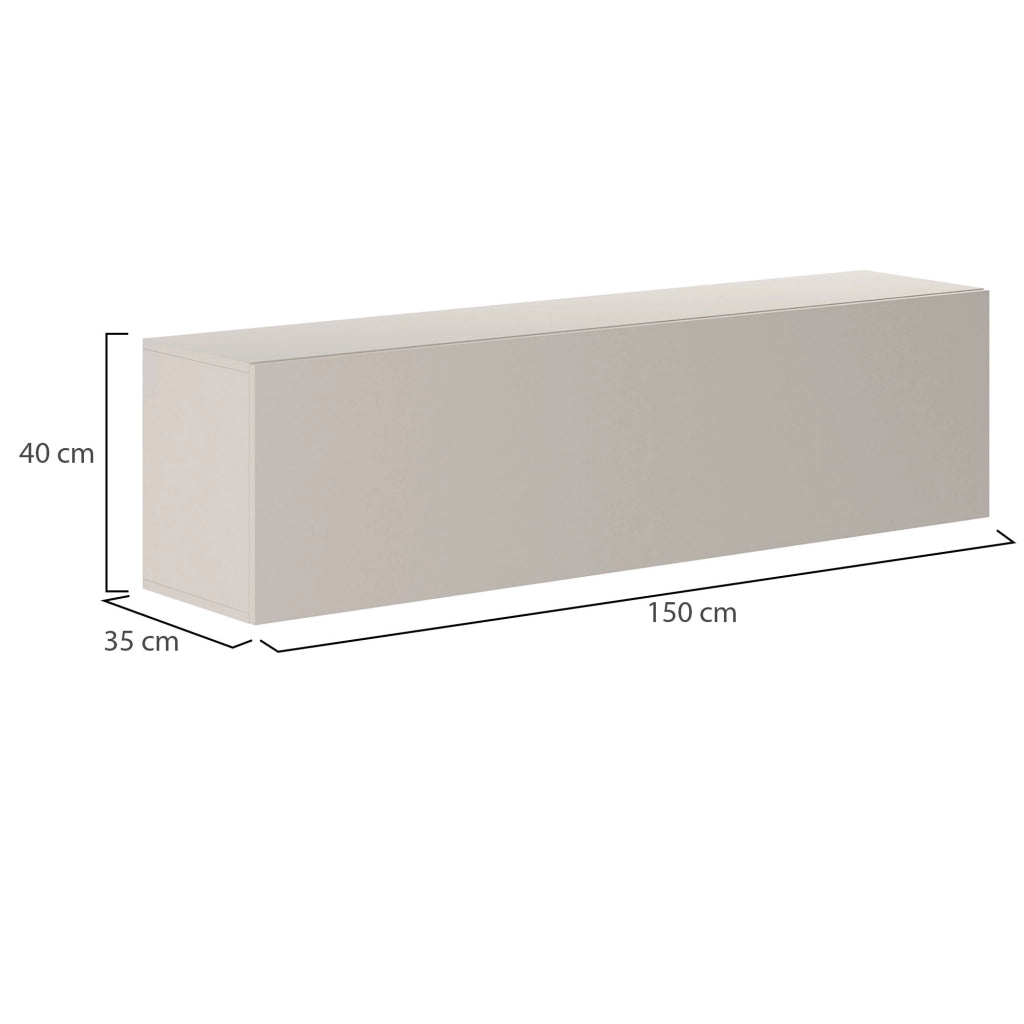 Laghetto, Mobile Pensile Modulabile, 150x40h cm Beige