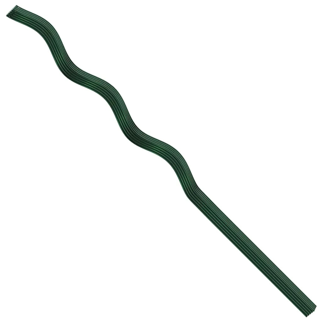 Set di 20 supporti a spirale per piante da esterno minimalisti 110 x 0,6 x 0,6 cm acciaio verde 02_0058235