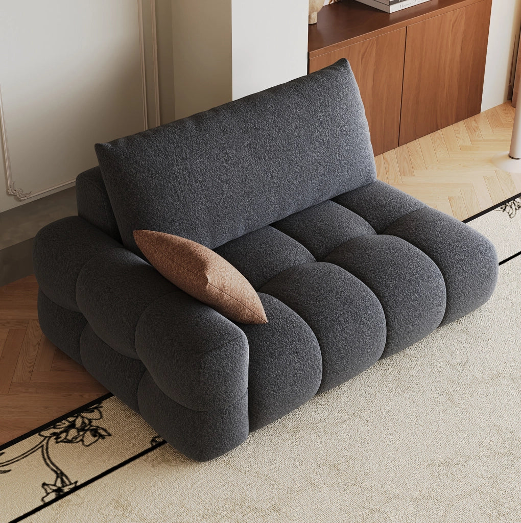 Divano modulare a 2 posti con chaise longue sinistra, grigio scuro