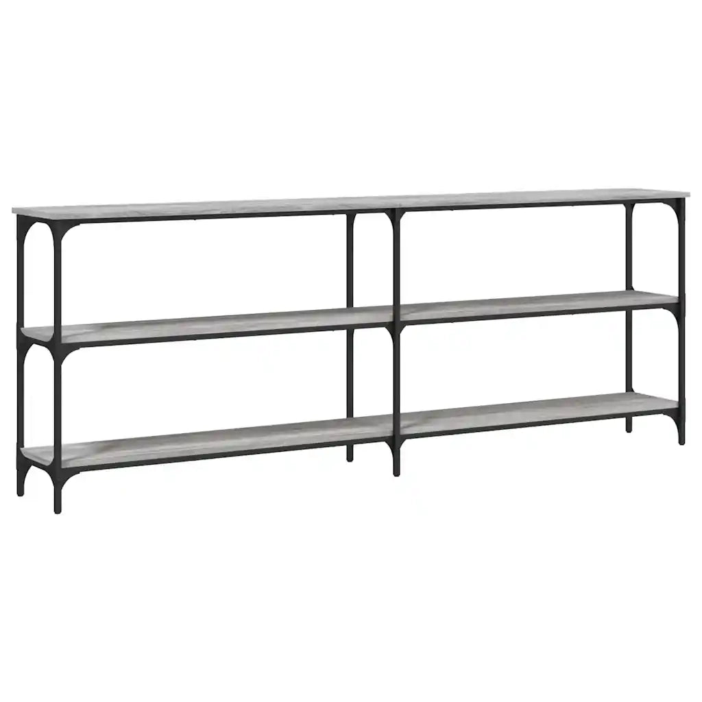 Tavolo Consolle | Tavolo d'Ingresso Grigio Sonoma 200x29x75 cm in Legno Multistrato