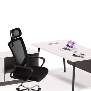 Set 2 Sedie Poltrona Opertative da Ufficio in Nylon Nera