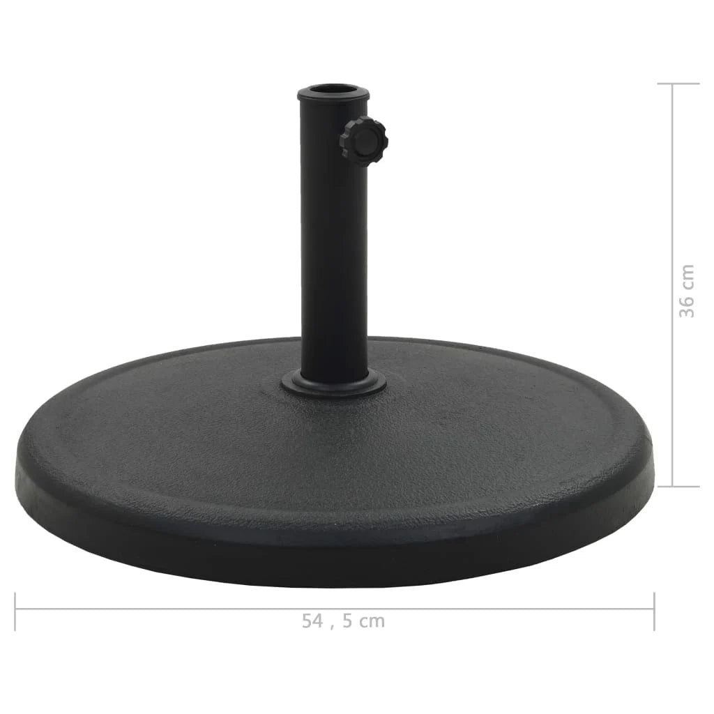Base per ombrellone rotonda Base in poliresina 19 kg nero 2202095