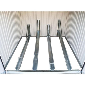 Box per Biciclette 203x203x162 cm in Metallo Antracite e Bianco