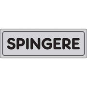 TARGA SEGNALETICA ADESIVA SPINGERE - VINILE CM 15X5- 10 pezzi