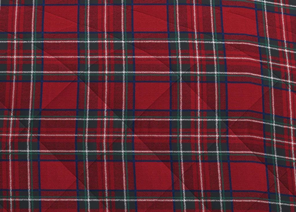 Trapuntino Piumino Estivo Primaverile 100gr/mq Disegno Kilt Scozzese - Matrimoniale - Rosso