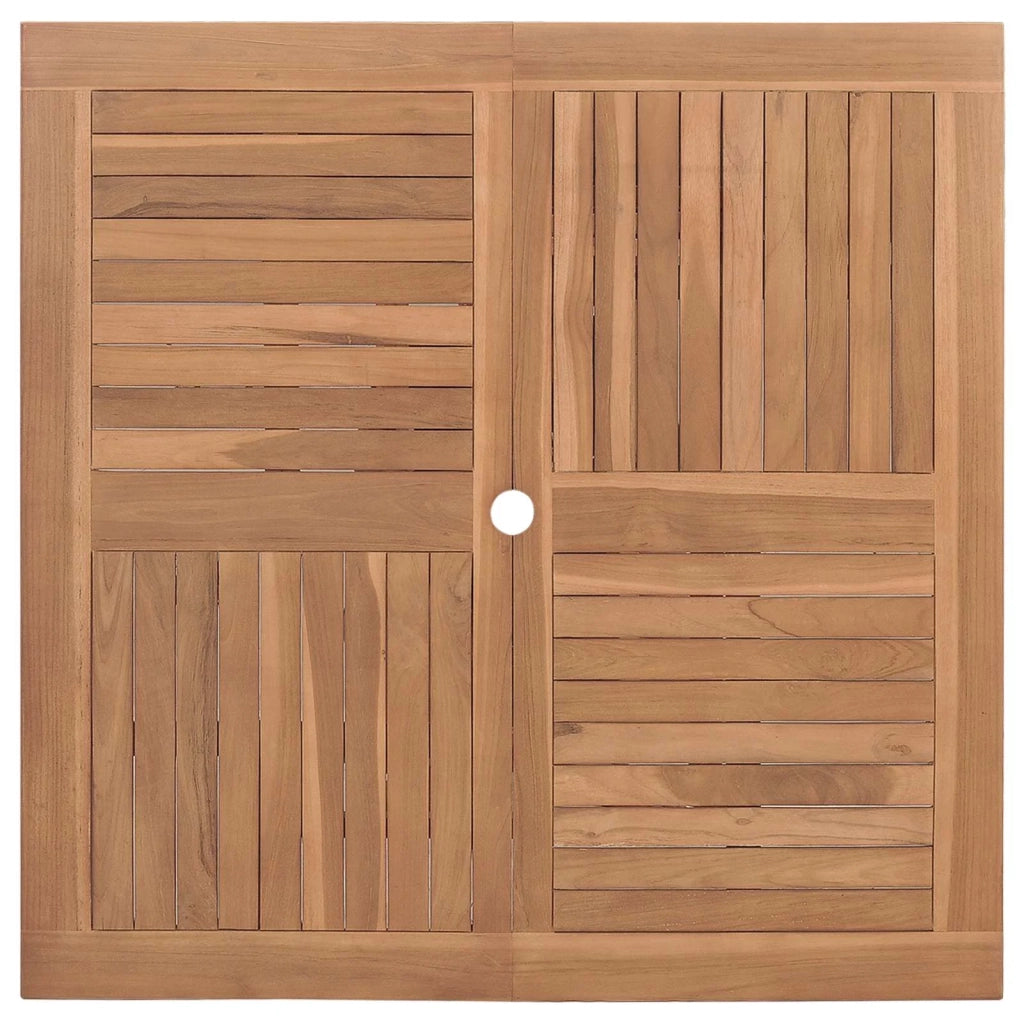 Set da Pranzo per Giardino Marrone Legno Teak Massello 3385968
