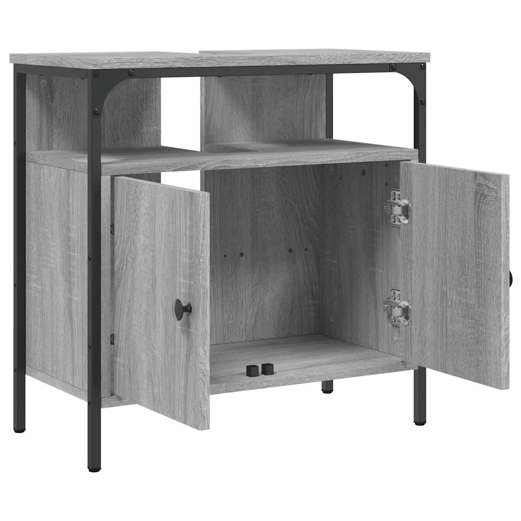 Mobile Lavabo Bagno-Armadietto da bagno Grigio Sonoma 60x30x60 cm Legno Multistrato 567595