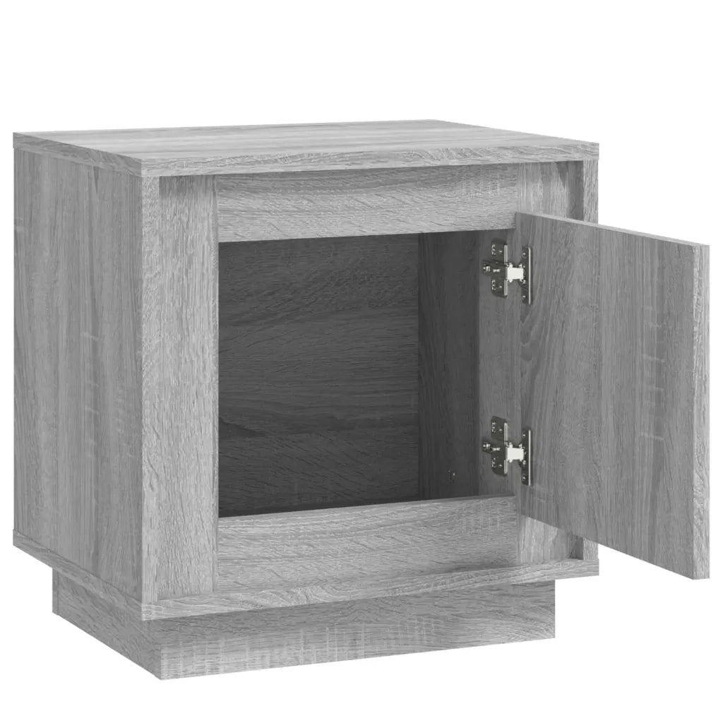 Comodini 2 pz-Set di 2 Tavolino da notte Grigio Sonoma 44x35x45 cm in Legno Multistrato