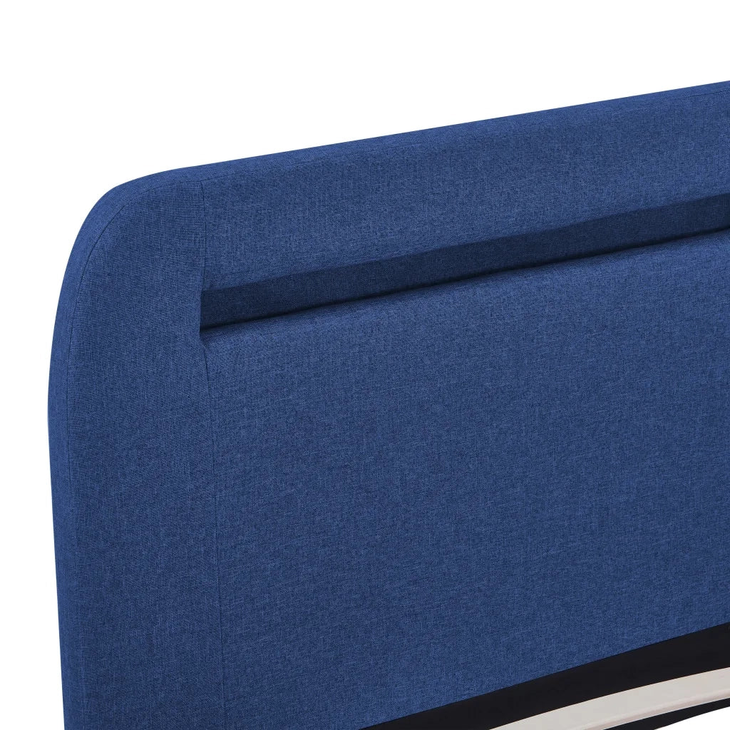 Giroletto con LED senza Materasso Blu 180x200 cm in Tessuto