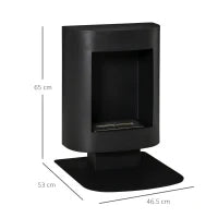 Camino a Bioetanolo con Serbatoio da 1.5L, Copertura fino 20㎡, 46.5x53x65cm, Nero
