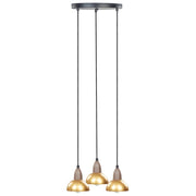 Lampada a sospensione Ottone Metallo Ferro Base Paralumi 3 Punto Luce Accessori Casa Illuminazione Soggiorno Sala da Pranzo