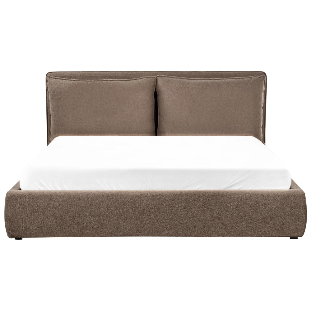 Letto matrimoniale marrone con contenitore 180 x 200 cm camera da letto moderna