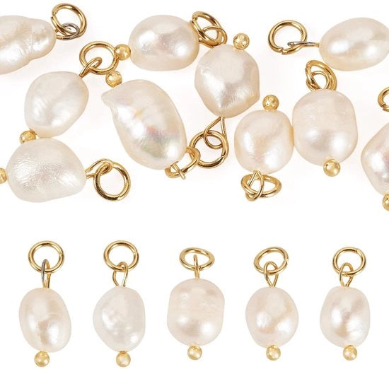 Set di 10 Perle Naturali per Gioielleria Fai da Te