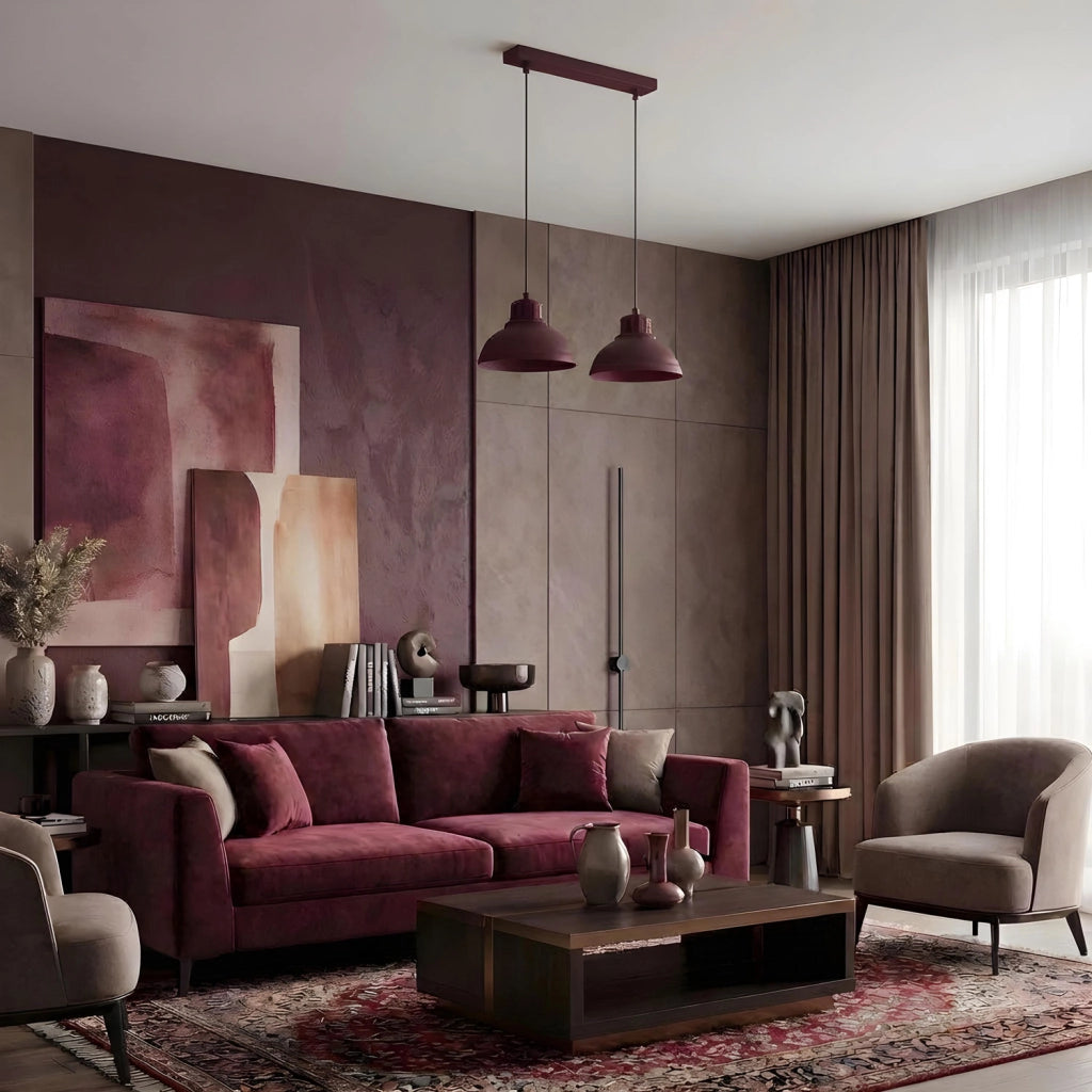 Lampada sospesa Sven 2xE27 bordo acciaio Luminex