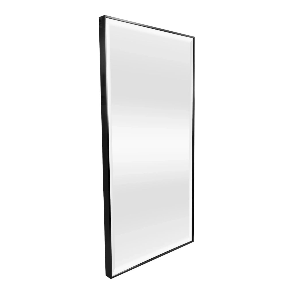 Specchio da parete rettangolare 102 x 52 cm nero 03_0007924