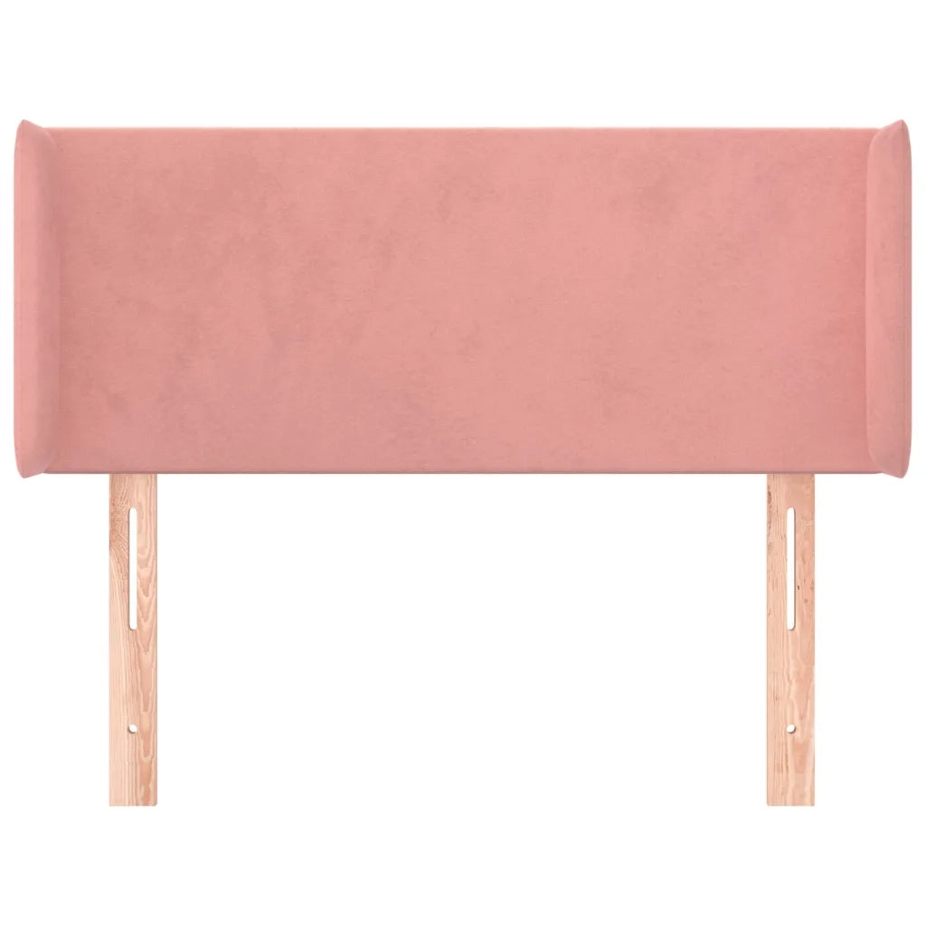 Testiera ad Orecchio Rosa 83x16x78/88 cm in Velluto
