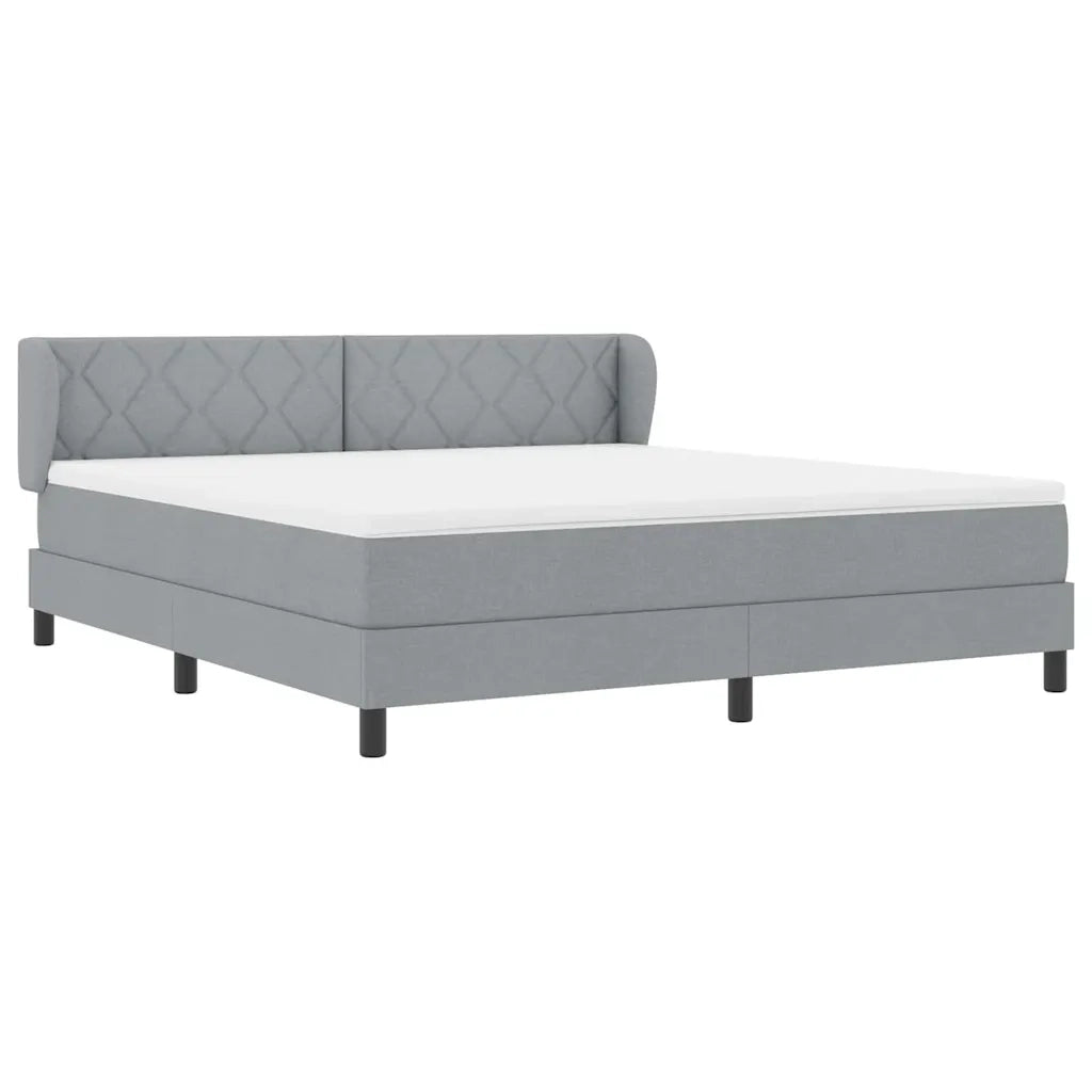 Letto a molle con materasso Grigio chiaro 180 x 200 cm Tessuto 3340101