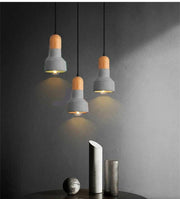 Lampadario a sospensione cemento Vintage Con attacco E27 max 60W Per soffitto Senza lampada
