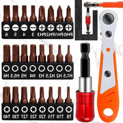 Mini-Set di Chiavi a Tastone 1/4 Pollici - Chiave a Tastone Mini - Chiave a Tastone Offset Mini - Chiave a Tastone Magnetica Mini - 24 Pezzi di Bit per Chiave a Tastone.