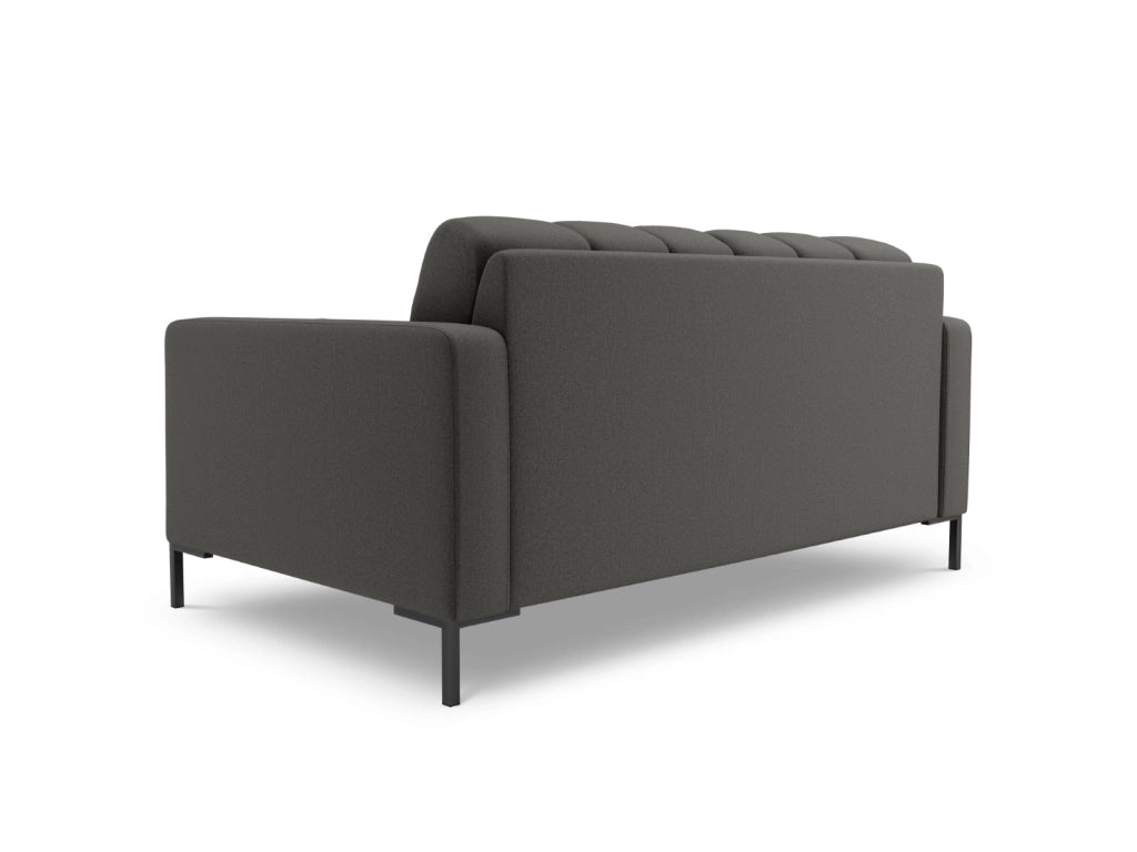Cosmopolitan Design - Divano "Bali" 2 posti in tessuto strutturato grigio scuro 