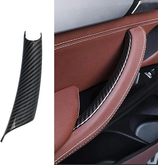 Copertura maniglia porta - BMW X5 X6 - Patterno ABS fibra di carbonio - lato passeggero - maniglia porta interna - copertura - X5 2007-2013 - X6 2008-2014 - Destro
