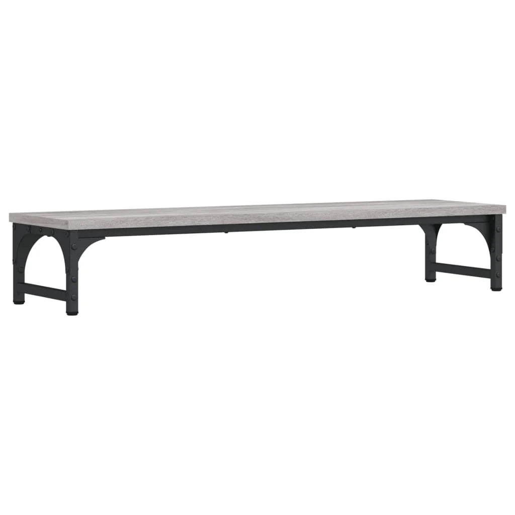 Supporto per monitor da tavolo mobile da ufficio Sonoma 85 x 23 x 155 cm legno ingegnerizzato grigio 02_0045001