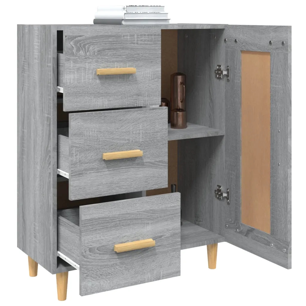 Credenza-Buffet-Armadio da cucina Grigio Sonoma 69,5x34x90 cm in Legno Multistrato 310070