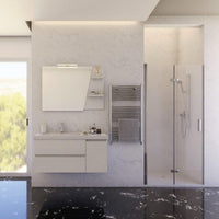 Mobile Bagno Sospeso 100 cm Lavabo e Specchio Bonussi Pegaso Bianco