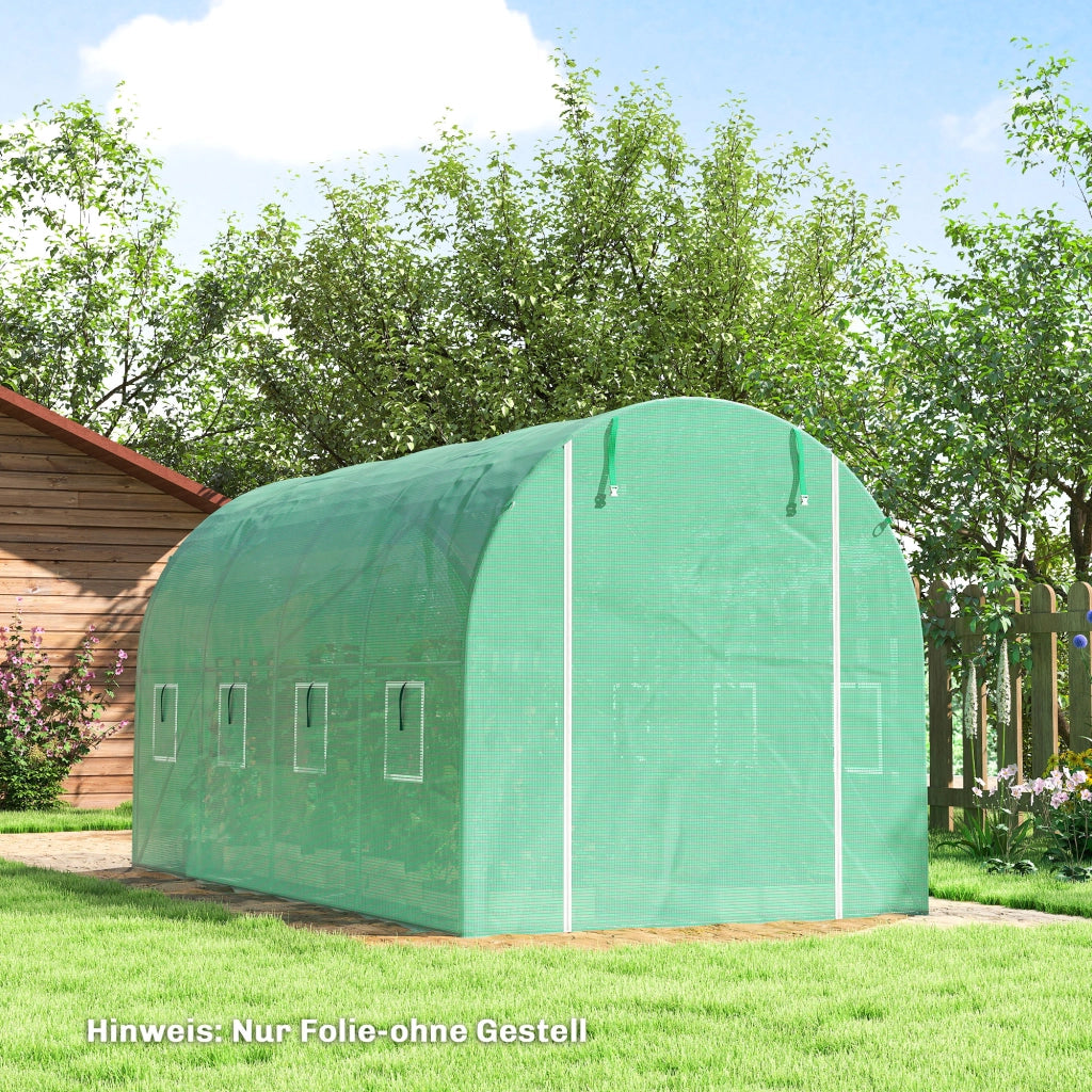 Serra da giardino ¨C zephmum ¨C verde 4x2m con porta e 8 finestre