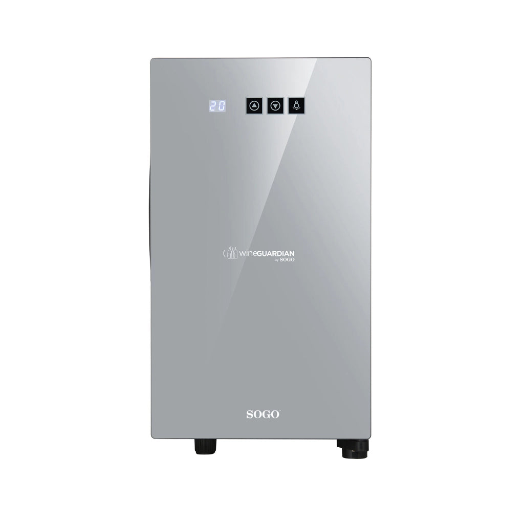 Cantinetta vino 8 bottiglie 23L, temperatura 8-14°C con display touch e porta vetro silenziosa <27dB - Sogo