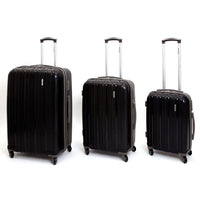 Set 3 Valigie Trolley Rigide in Polipropilene 4 Ruote TSA Ravizzoni Iron Nero