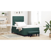 Letto a molle con testiera Verde Scuro 200 x 120 cm Velluto 3344441