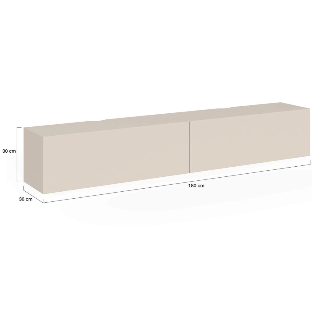 IDMarket - Mobile TV sospeso ELIO 180 cm 2 ante beige