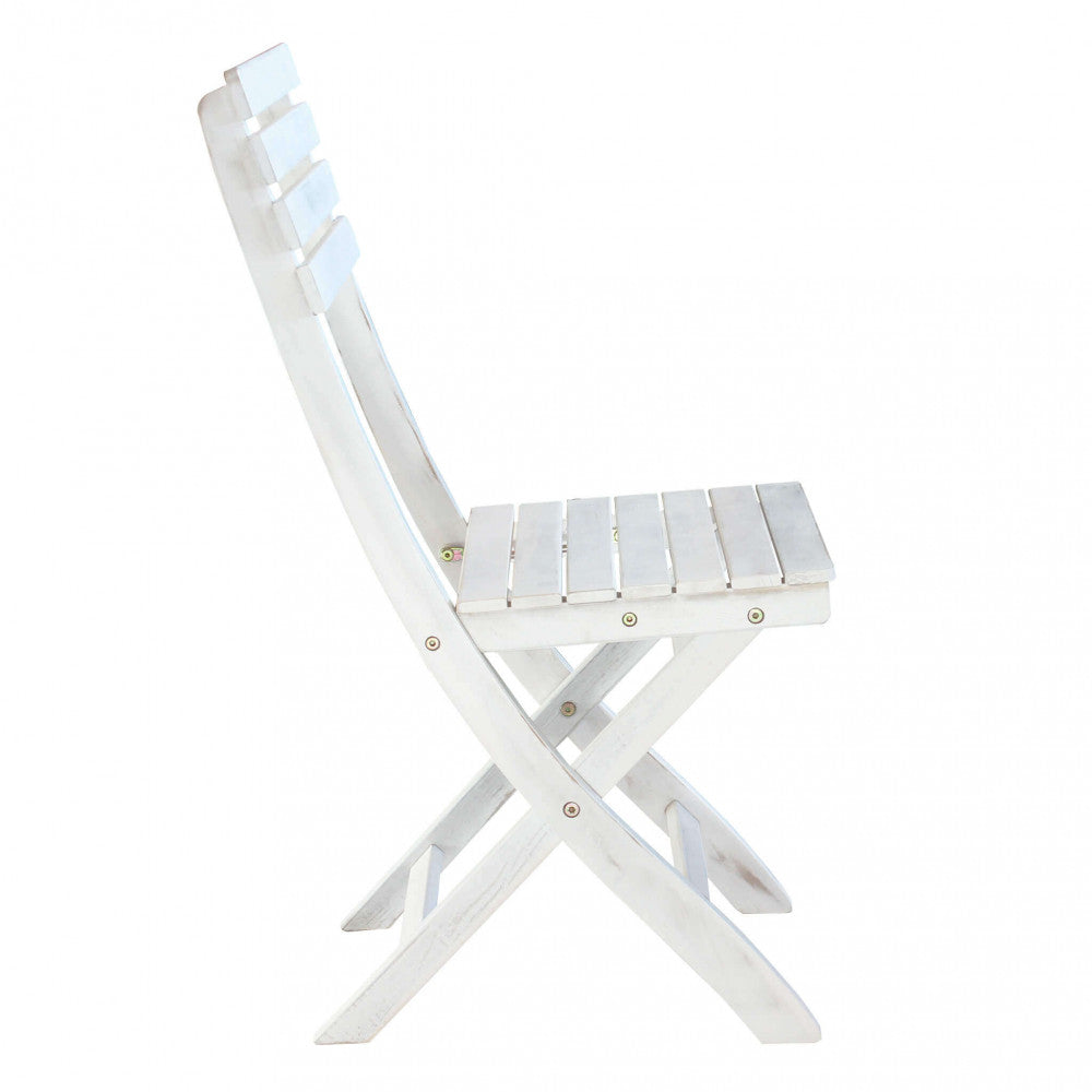 Sedia da Giardino Dalila 36x53x87 h cm in Legno Bianco