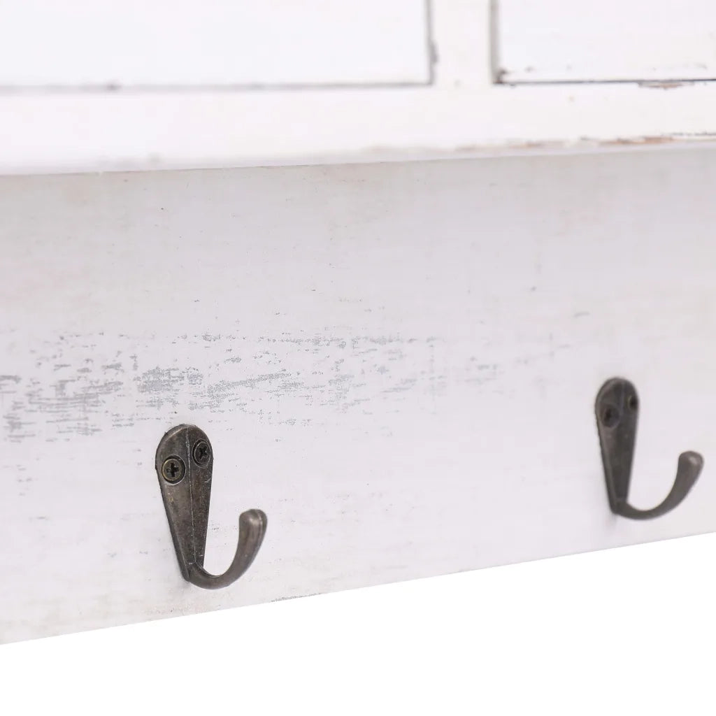 Appendiabiti a Muro Bianco 50x10x34 cm in Legno CFW2276324