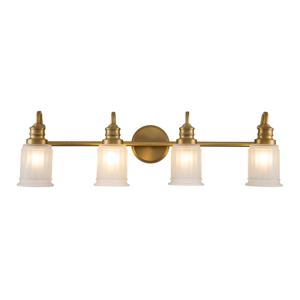 Applique bagno Swell ottone 4 luci G9 LED IP44 Quoizel