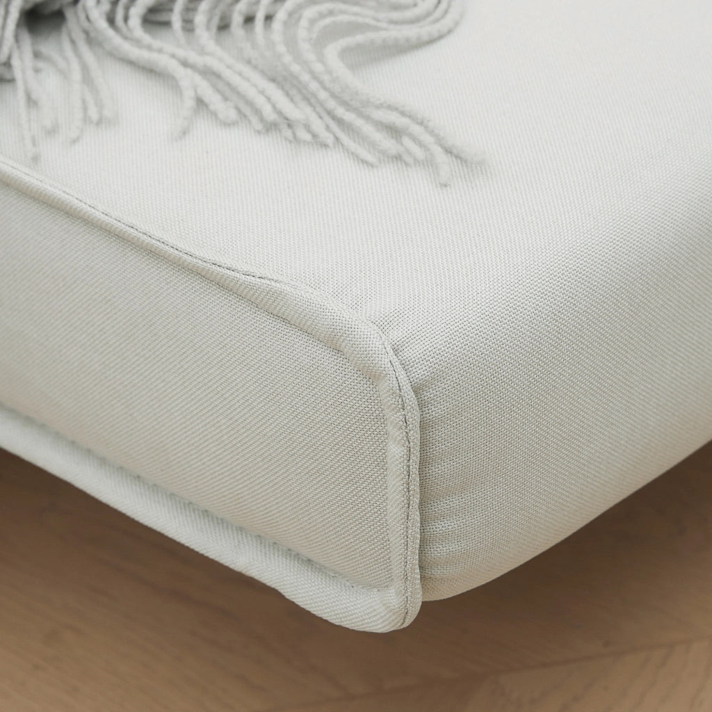 Divano letto singolo con cuscino e piedi pieghevoli ¨C zephmum ¨C bianco 120 kg