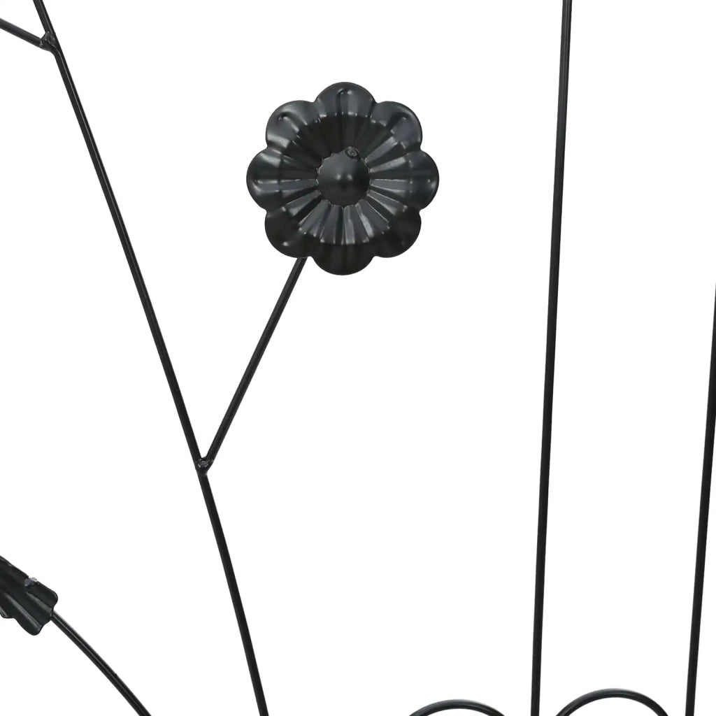 Recinzione per Giardino 3 pcs Nero 110 x 40 cm Acciaio