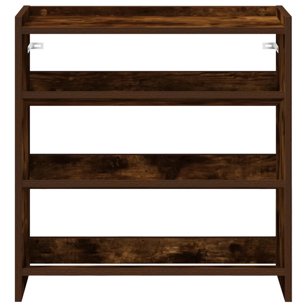 Scarpiera Rovere Fumo 60x25x62 cm in Legno Multistrato 859891