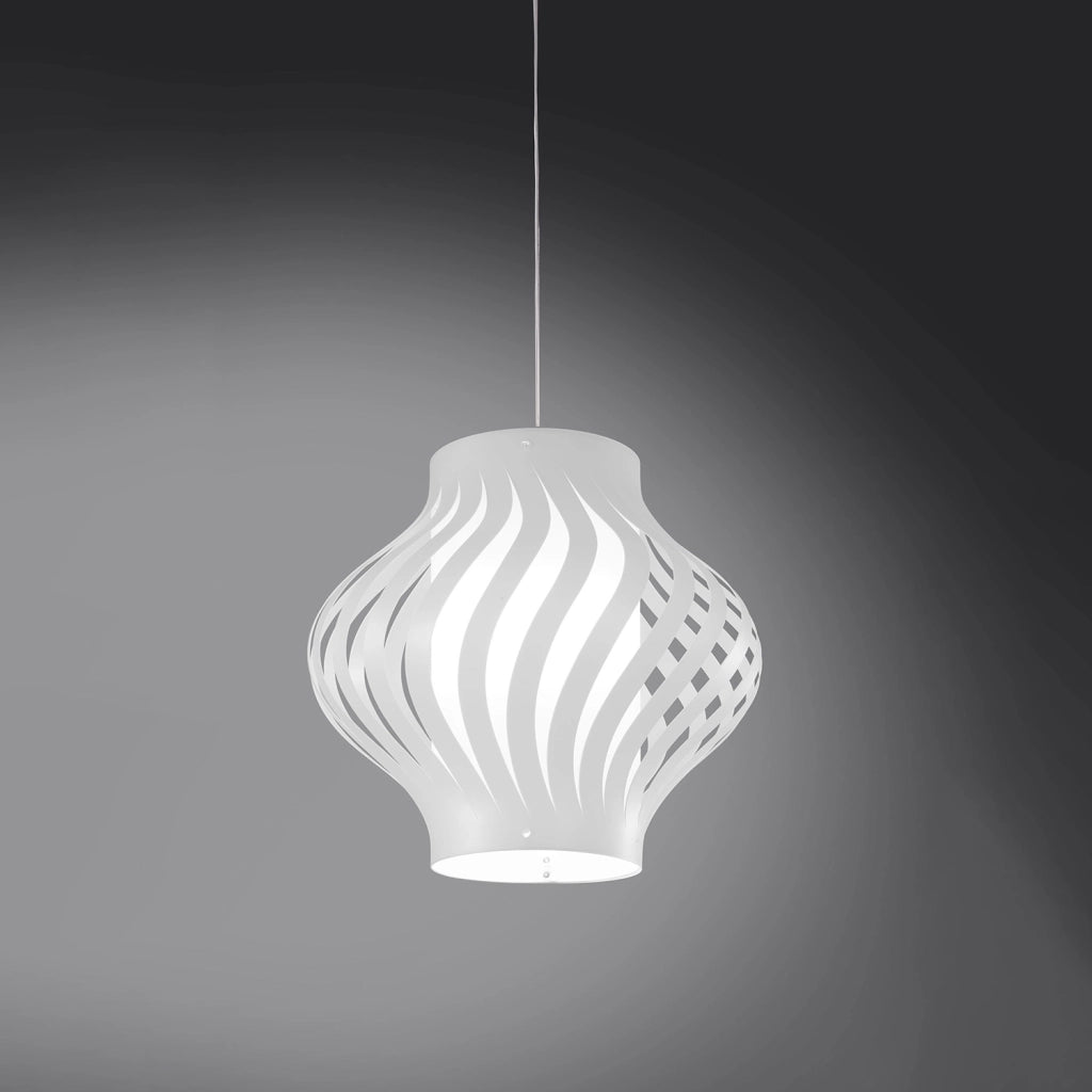 Sospensione Moderna Larga Helios Polilux ® Bianco 1 Luce E27